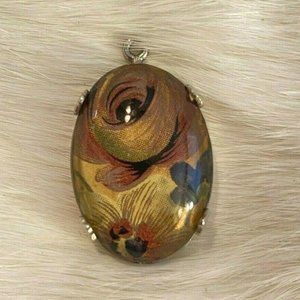 VINtage Rose Cabochon‎ Pendant 3758